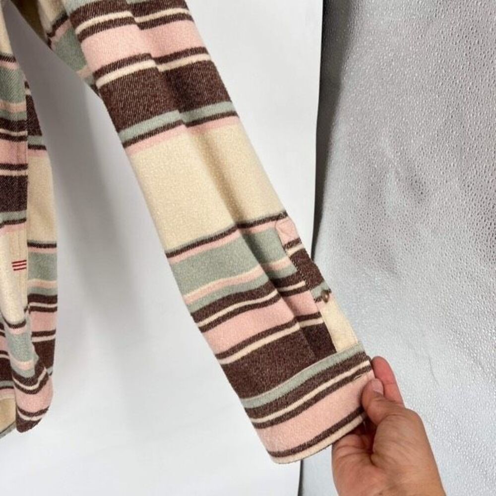 BDG Urban Outfitters Mens Striped Long Sleeve Button-Up Shirt Multi-Color Medium - Picture 5 of 9